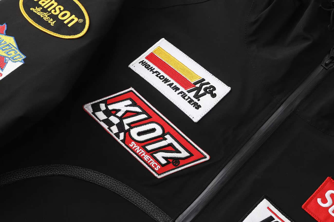 Supreme Vanson Leathers Gore Tex Shell Jacket Black Blue White Fw25 (12) - www.newkick.org